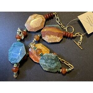 24in Jadite Stone Necklace With Gold Filled Findings